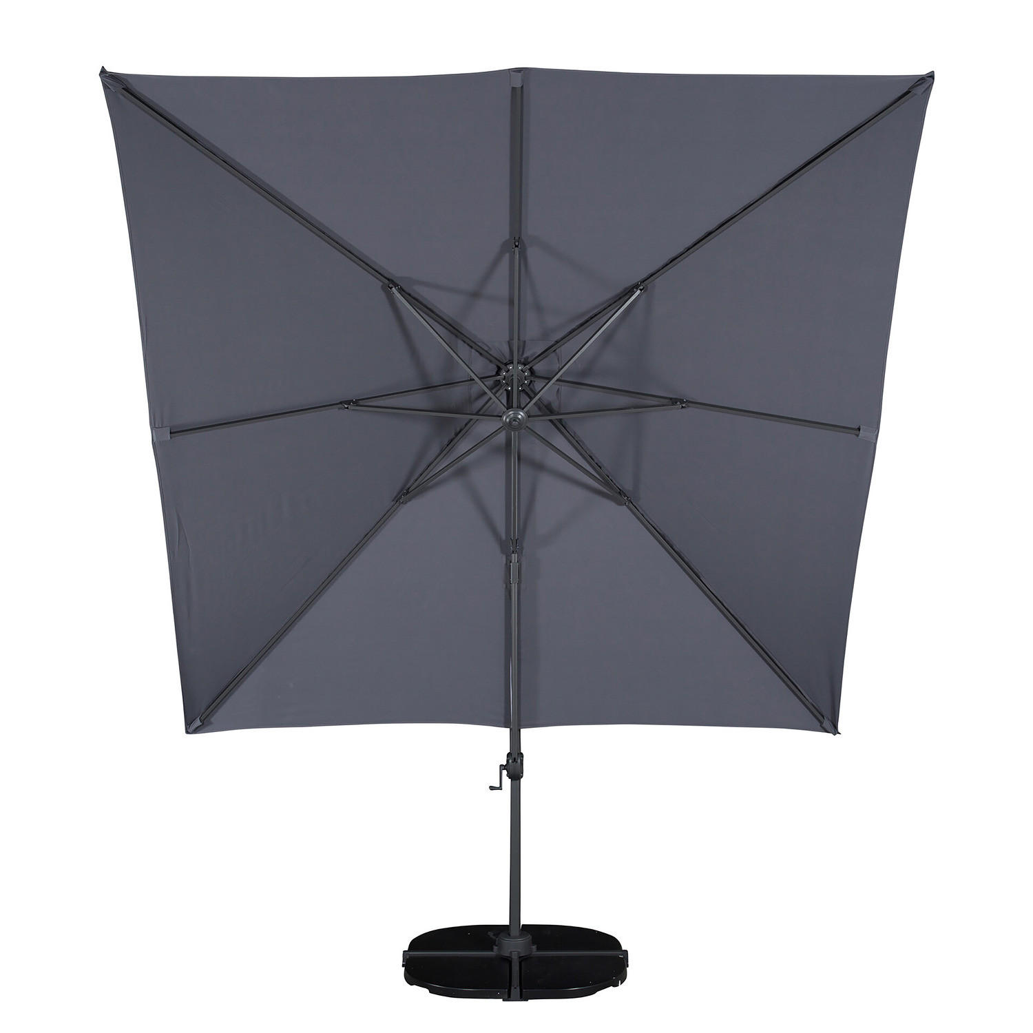 SONNENSCHIRM - Grau - Aluminium - 300 x 270 x 300 cm - Grau, Metall (300/300cm) - home24