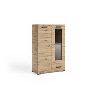 KOMMODE ALBANO 80/125/40cm mit 1 Schubladen 2 Türen Sonoma Eiche - Sonoma Eiche, Holzwerkstoff (80/125/40cm) - MASSENO
