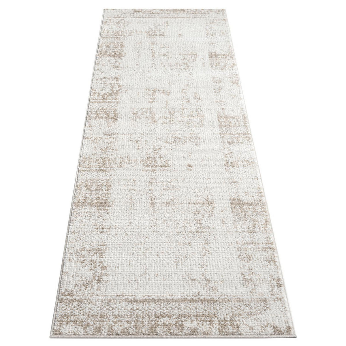 KURZFLOR-TEPPICH Antik 232 Creme 80x300 cm - Creme, Textil (80/300cm) - carpet city