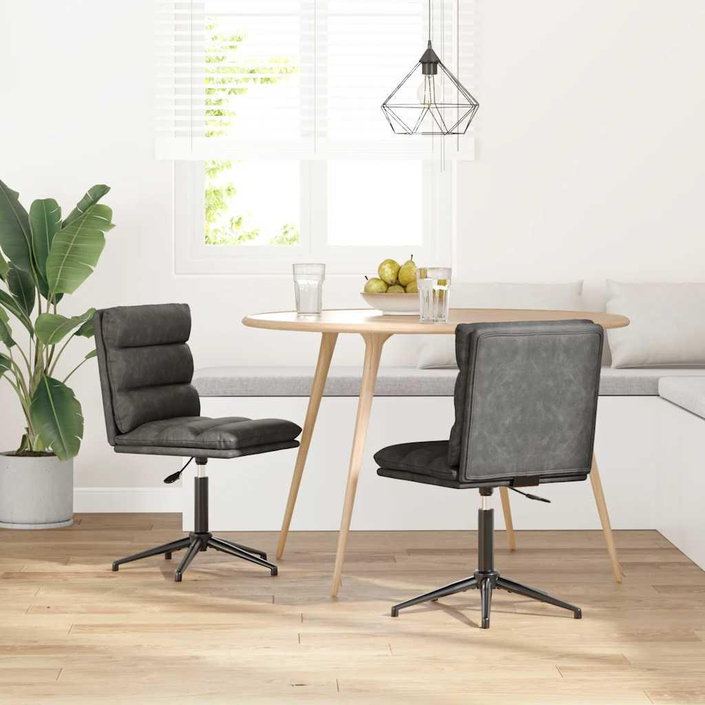 Thumbnail - ZMH Stuhl-Set, Schwarz, Leder, 44x84x50 cm, Esszimmer, Stühle, Esszimmerstühle, Vierfußstühle