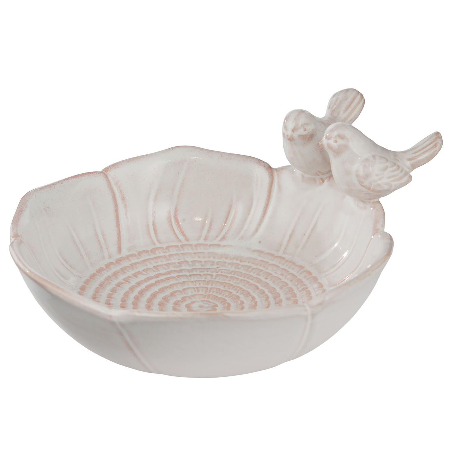 MINI VOGELTRÄNKE Birds Place - Weiß, Keramik (15/7/18cm) - Butlers