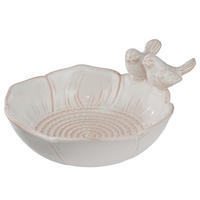 MINI VOGELTRÄNKE Birds Place - Weiß, Keramik (15/7/18cm) - Butlers