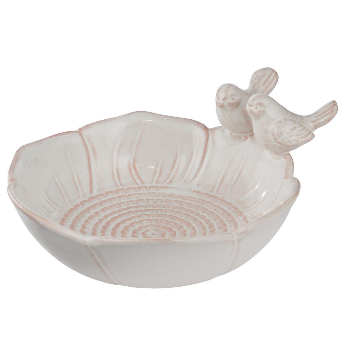 MINI VOGELTRÄNKE Birds Place - Weiß, Keramik (15/7/18cm) - Butlers