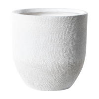 BLUMENTOPF Weiß Kannia - Weiß, Naturmaterialen (46cm) - Beliani