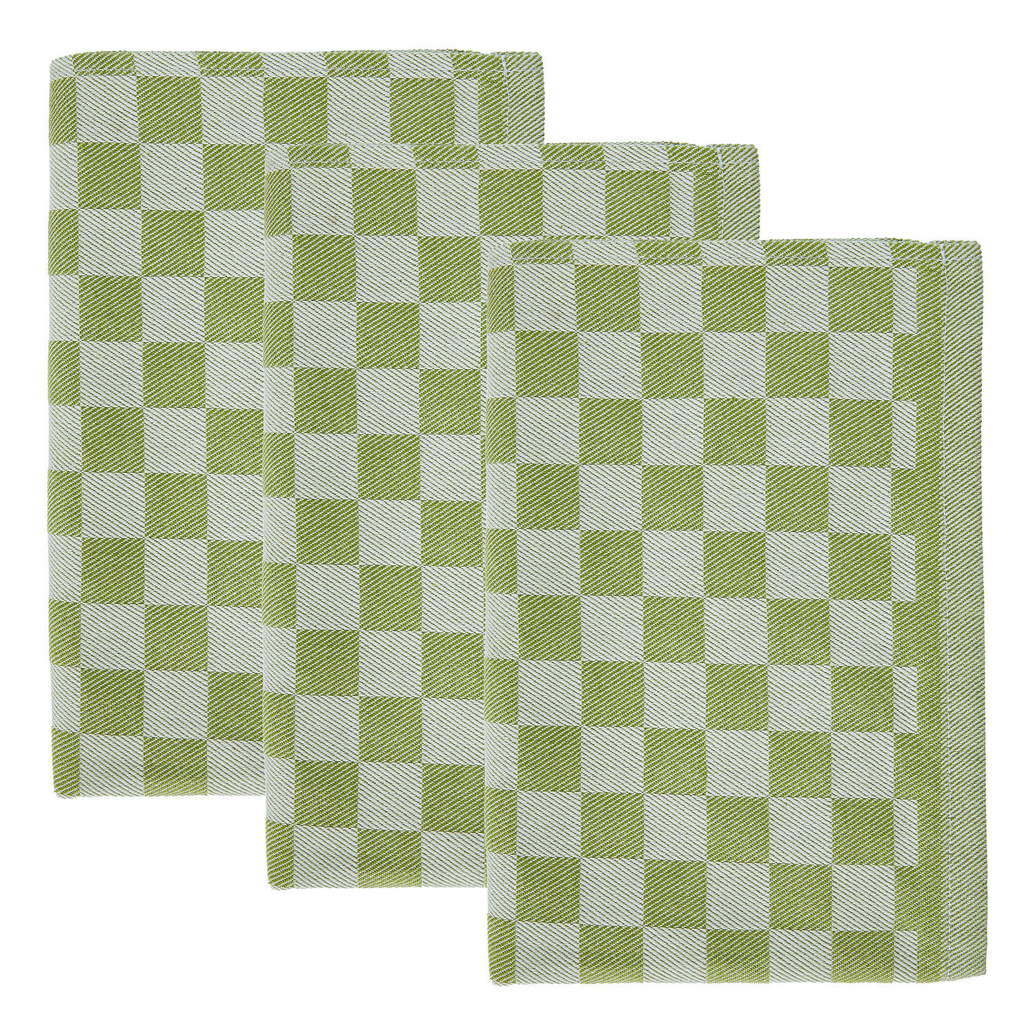 KÜCHENTUCH (3er-Set) Checker Style - Hellgrün, Textil (14/18cm) - Butlers