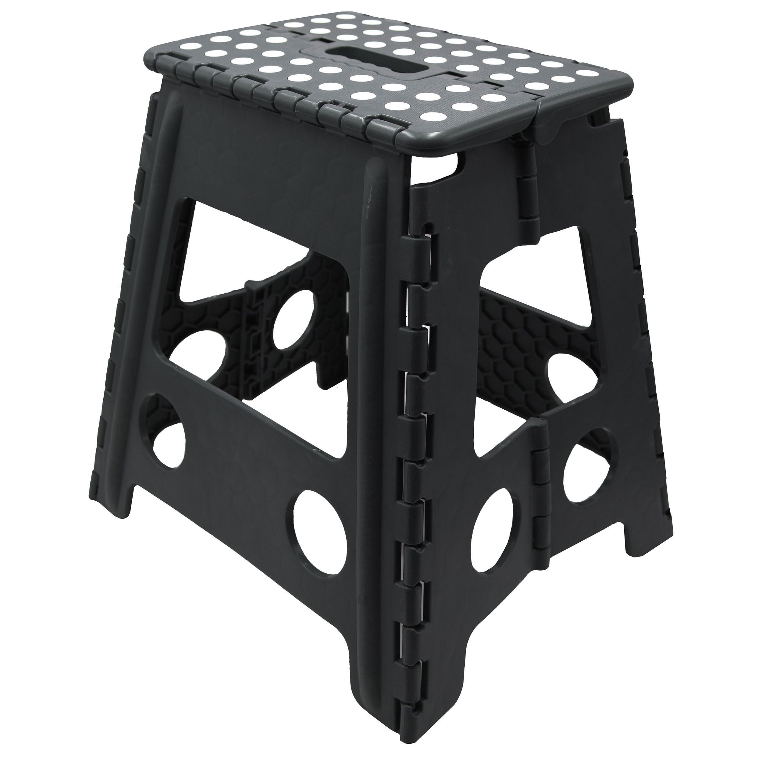 KLAPPHOCKER, 29x22x39 cm, 100% Kunststoff - Schwarz, Kunststoff (29/39/22cm) - Zollner