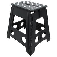 KLAPPHOCKER, 29x22x39 cm, 100% Kunststoff - Schwarz, Kunststoff (29/39/22cm) - Zollner