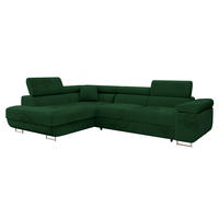 ECKSOFA Torezio, Seite: Links - Grün, Holz/Textil (274/203cm) - MIRJAN24