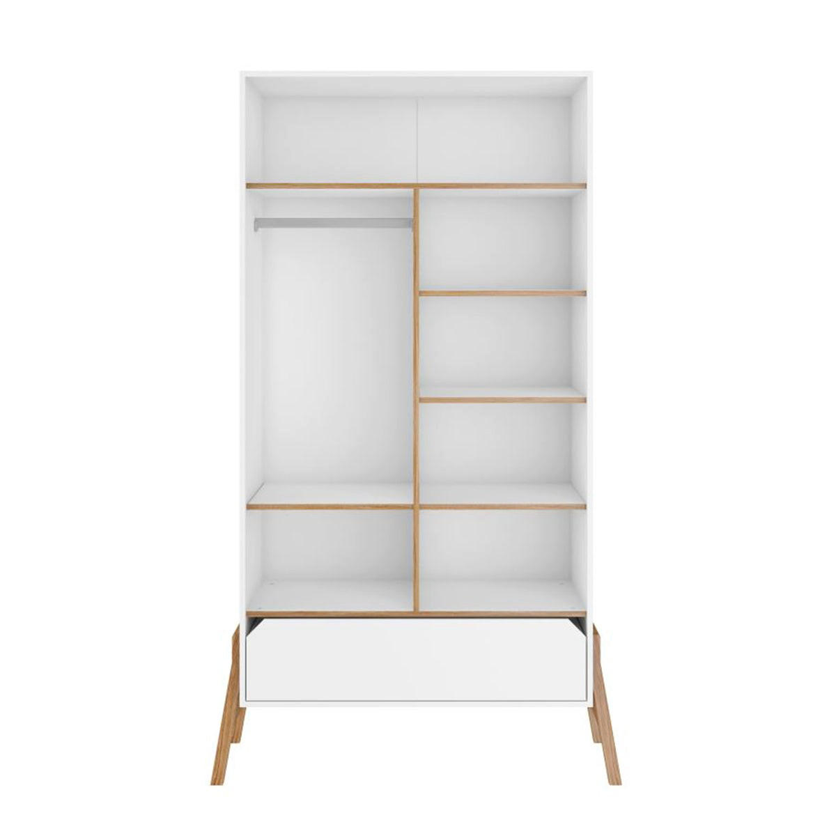 ORMAR 2 vrata Bijeli - bijela, drvni materijal (117/199/50cm) - Petits-meubles
