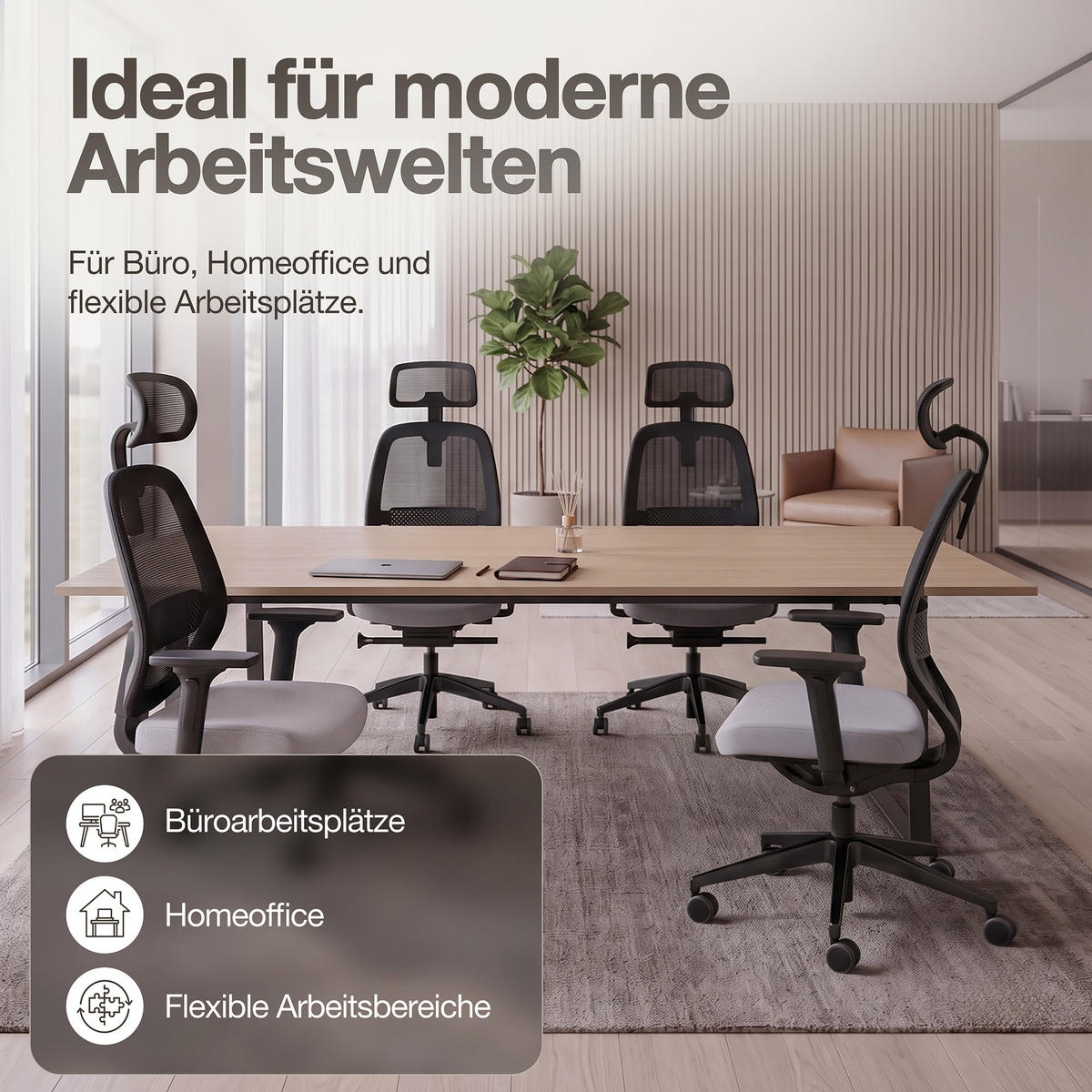 DREHSTUHL Ergonomischer Bürostuhl Atessa mit Netzrücken und Kopfstütze / Mit Kopfstütze Hellgrau Netzrücken für Luftzirkulation - Hellgrau, Textil (62.5/120.5/45cm) - ASSMANN