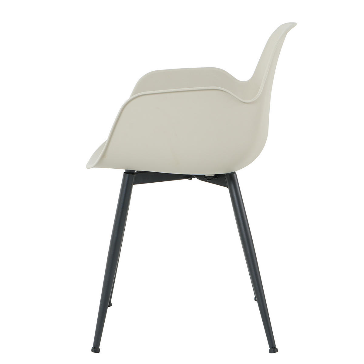 ESSZIMMERSTUHL - 2er-Set - Schwarz/Grau, Kunststoff/Metall (55/79/54cm) - home24