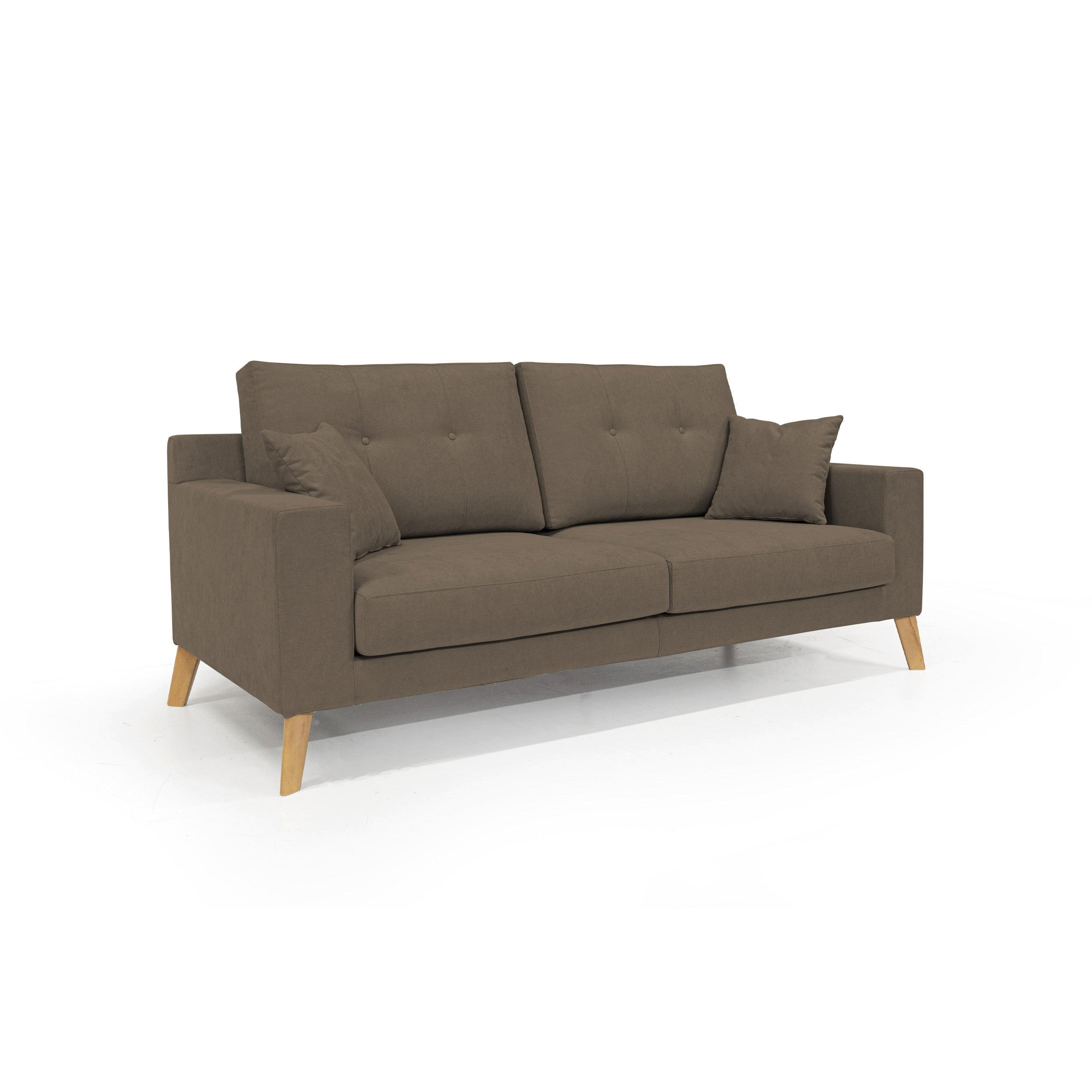 Divani.store Linearsofa Braun 206x95x91 cm
