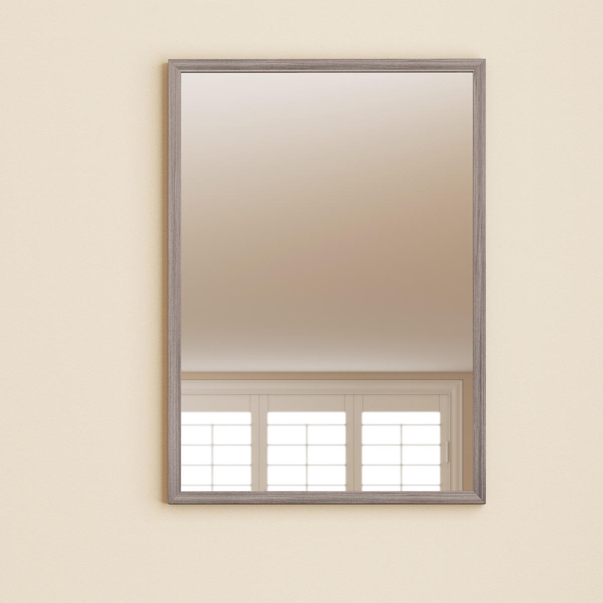 WANDSPIEGEL MDF Glas Grau - Grau, Glas/Holzwerkstoff (2/70/50cm) - HOMCOM