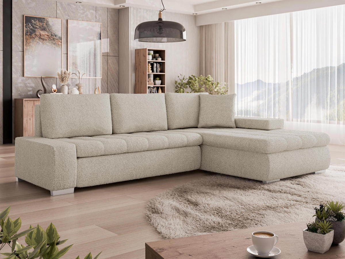ECKSOFA Orkan Mini Premium - Beige, Holz/Textil (265/185cm) - MIRJAN24