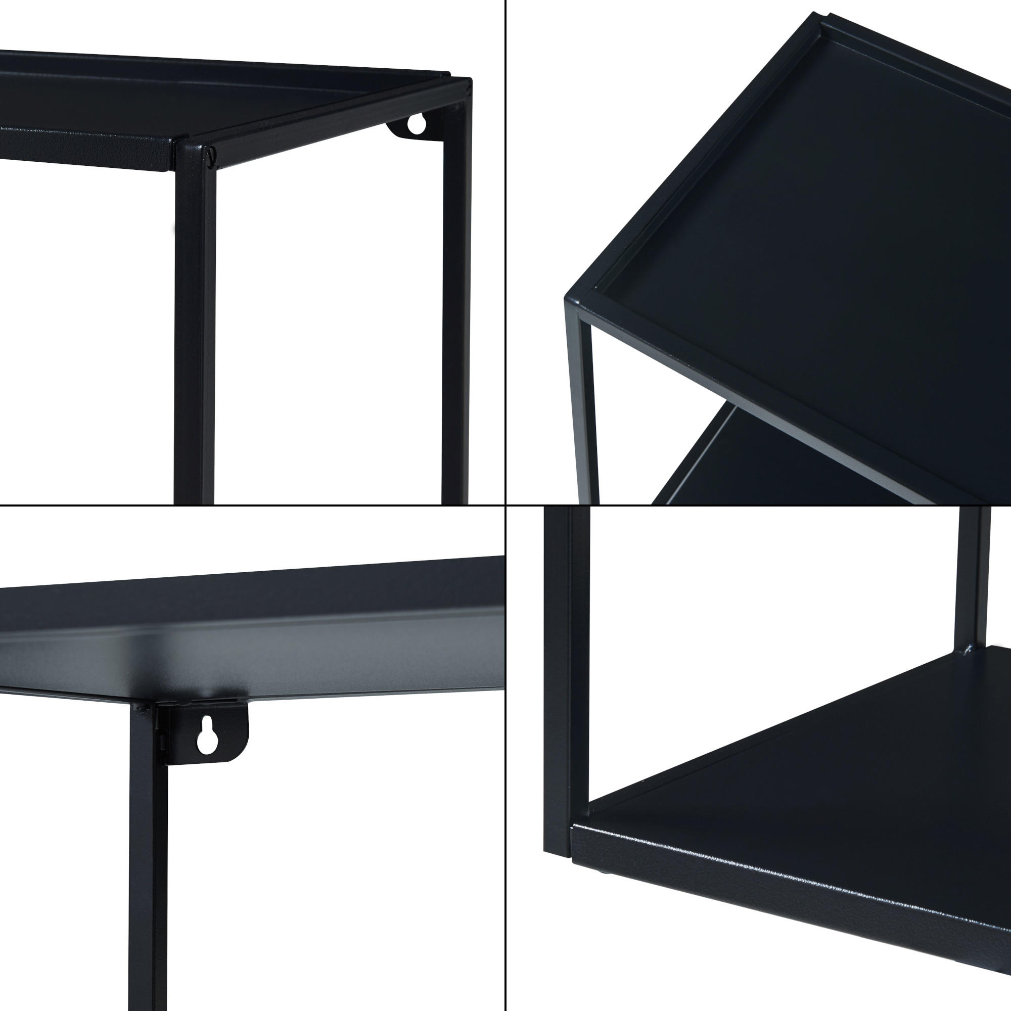 WANDREGAL Notodden - Schwarz, Metall (90/35/25cm) - [en.casa]