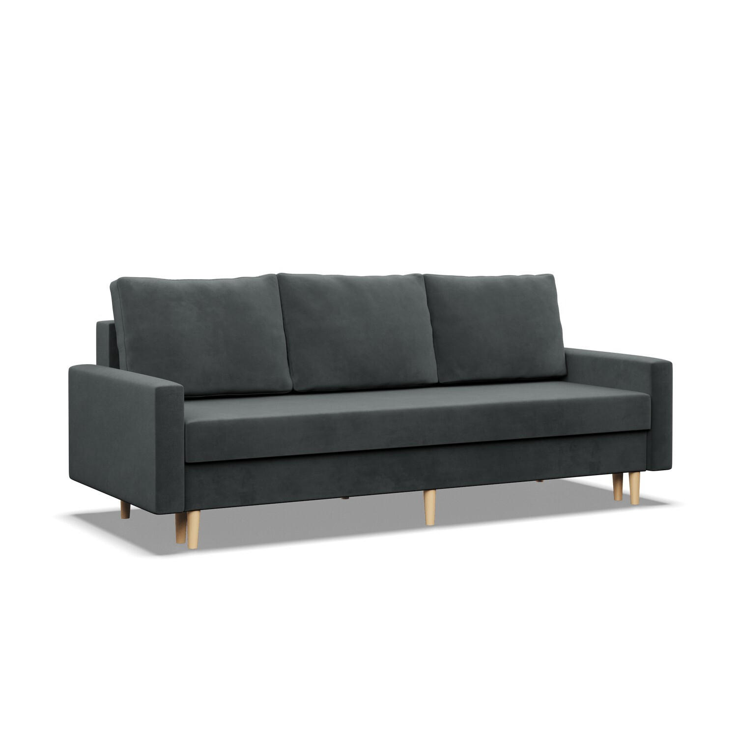 SOFA Blank dunkelgrau 212/92/92 - Dunkelgrau, Textil (212/92/92cm) - SIMKAM Furniture