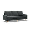 SOFA Blank dunkelgrau 212/92/92 - Dunkelgrau, Textil (212/92/92cm) - SIMKAM Furniture