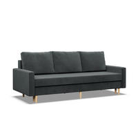 SOFA Blank dunkelgrau 212/92/92 - Dunkelgrau, Textil (212/92/92cm) - SIMKAM Furniture