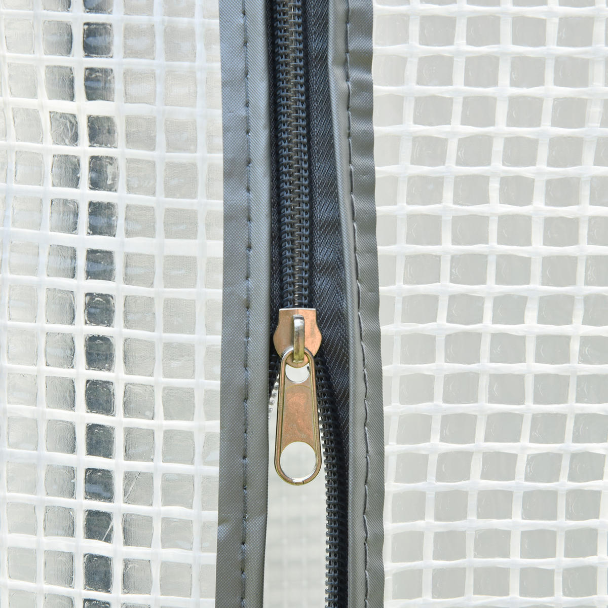 FOLIENGEWÄCHSHAUS , 101L x 50B x 150H cm - Weiß, Kunststoff/Metall (50/150/101cm) - Outsunny