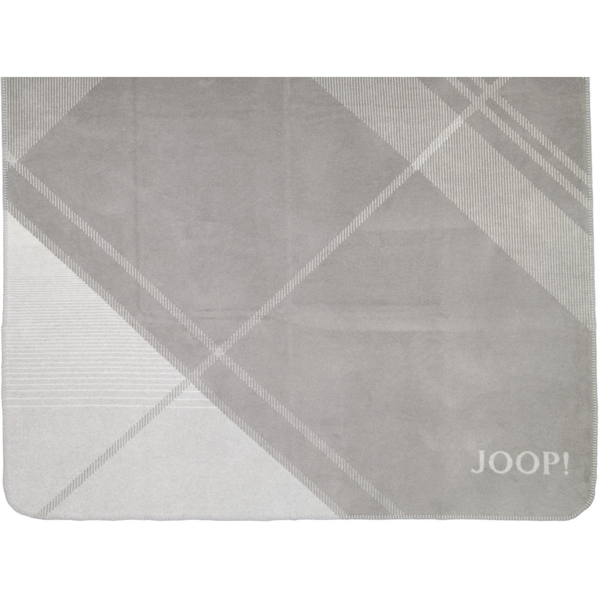 WOHNDECKEN CHECKS SILBER-NATUR - Grau, Textil (150/200cm) - Joop!