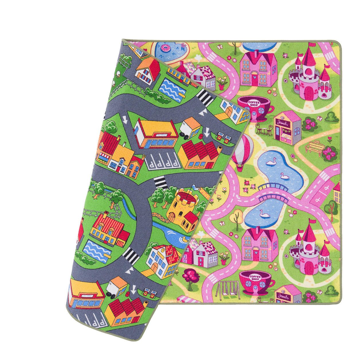 STRASSENTEPPICH BEIDSEITIG STRASSENLANDSCHAFTEN - Rosa, Textil (140/200cm) - Snapstyle