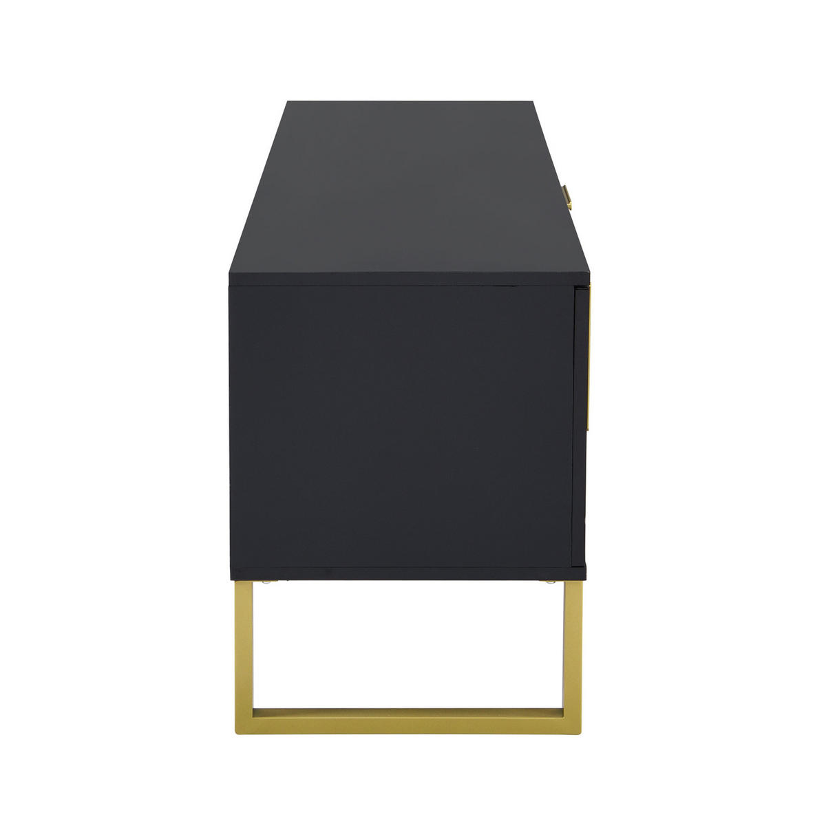 TV-LOWBOARD 170/40/53,5 cm schwarz aus MDF mit Kabelöffnung - Schwarz, Holzwerkstoff (170/53.5/40cm) - OKWISH