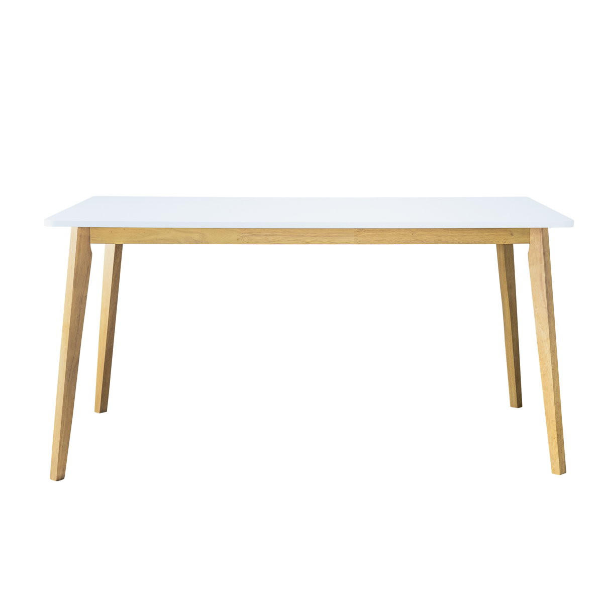 ESSTISCH Basic Natur - Weiß 90 x 150 - Braun, Holzwerkstoff (150/90/75cm) - Kenay Home