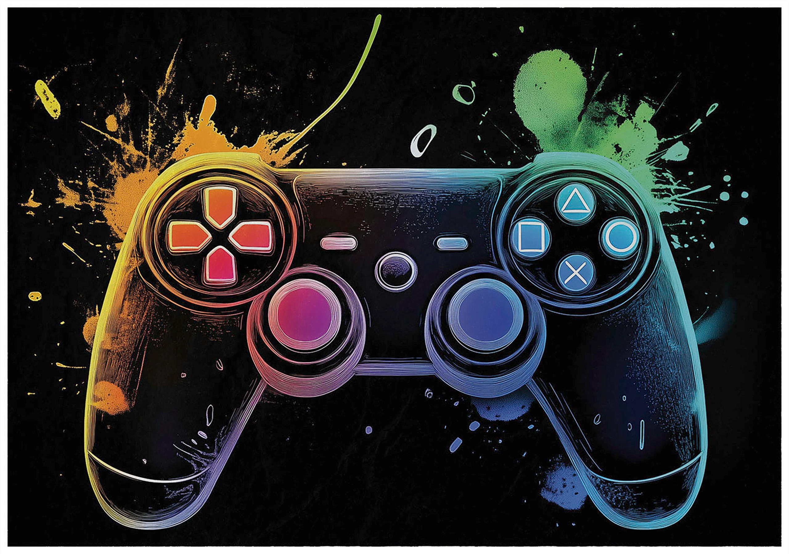 FOTOTAPETE Kinderzimmer Junge Gaming Kindertapete 250x175 - Multicolor, Papier (250/175cm) - Wallarena