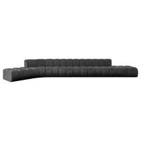 ECKSOFA modulares Sofa Solven-L3 - 562x174x70 cm Schwarz - Schwarz, Holzwerkstoff/Textil (562/174cm) - ALTDECOR
