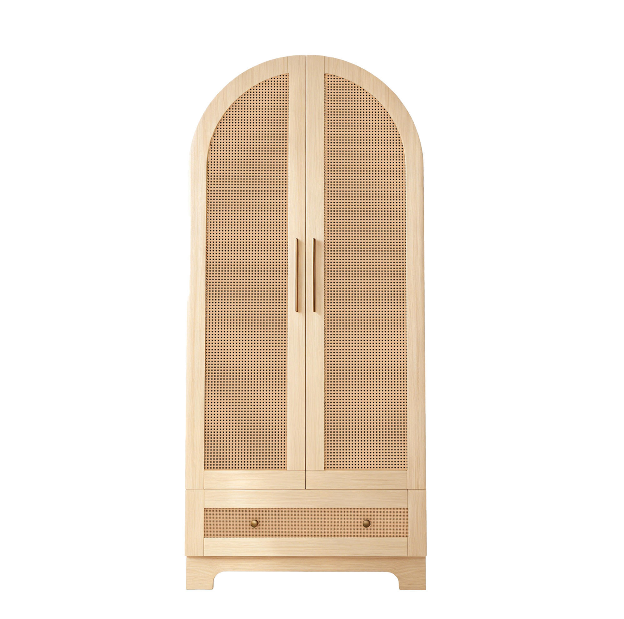 KLEIDERSCHRANK 70 x 55 x 170 cm aus Holz mit Schubladen, Holzfarbe - Naturfarben, Holz (55/170/70cm) - OKMYHOME