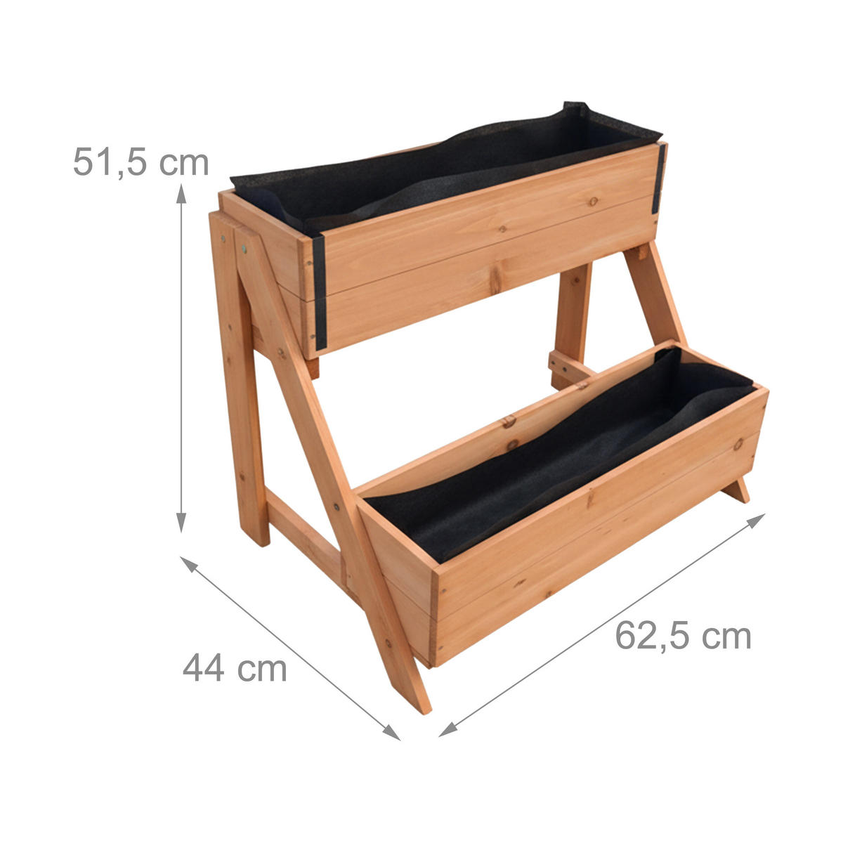 VERTIKÁLNY záhon - oranžová, drevo (62.5/51.5/44cm) - Relaxdays