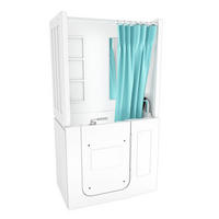 SENIOREN Dusche Sitzwanne mit Tür S08D-C-R - Weiß, Glas/Kunststoff (110/68/205cm) - AcquaVapore by Sandra Jentho