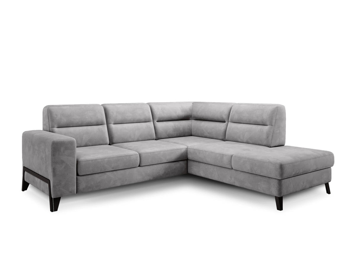 ECKSOFA mit Schlaffunktion & Bettkasten, luxus Nube-Stoff - Schwarz/Grau, Textil/Metall (237/277cm) - Eltap
