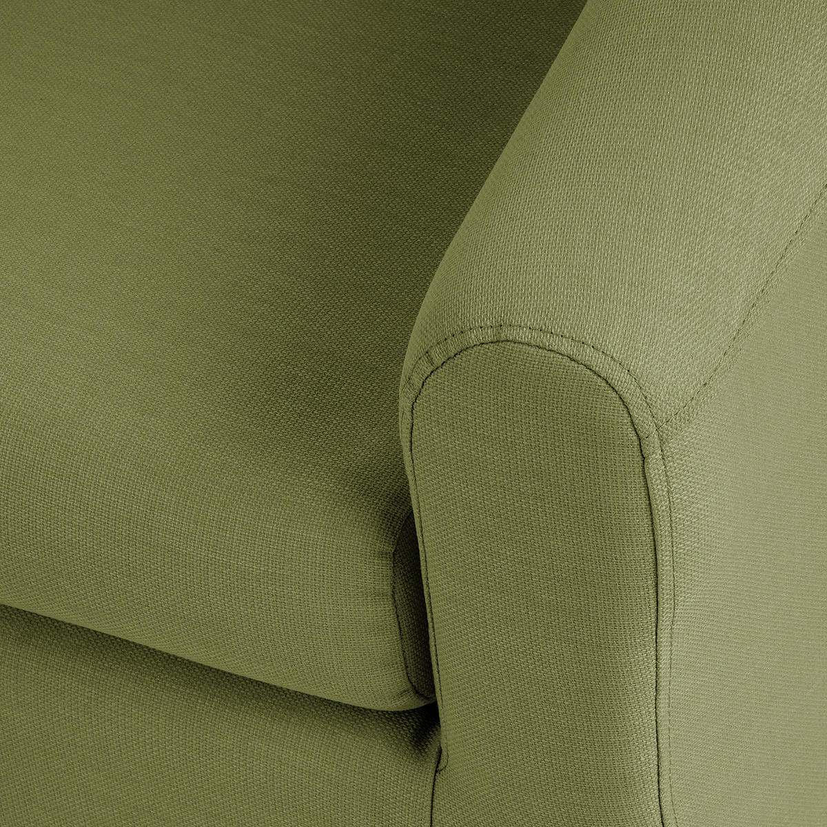 SESSEL - Webstoff, Olivgrün - Olivgrün, Textil (79/74/74cm) - home24