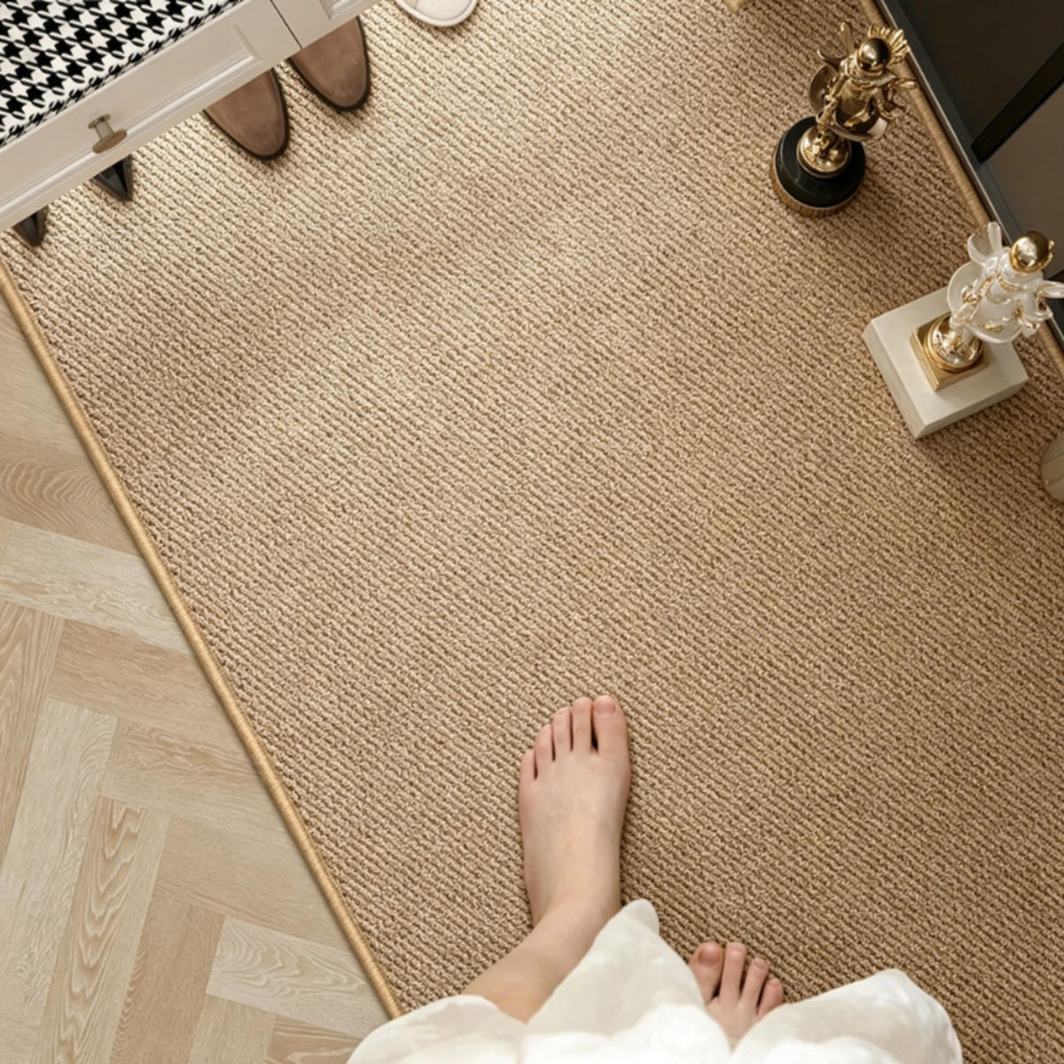 TEPPICH, Sisal-Optik, Kamelgelb, 200 × 140 cm - Gelb, Kunststoff/Textil (140/200cm) - Weltevree