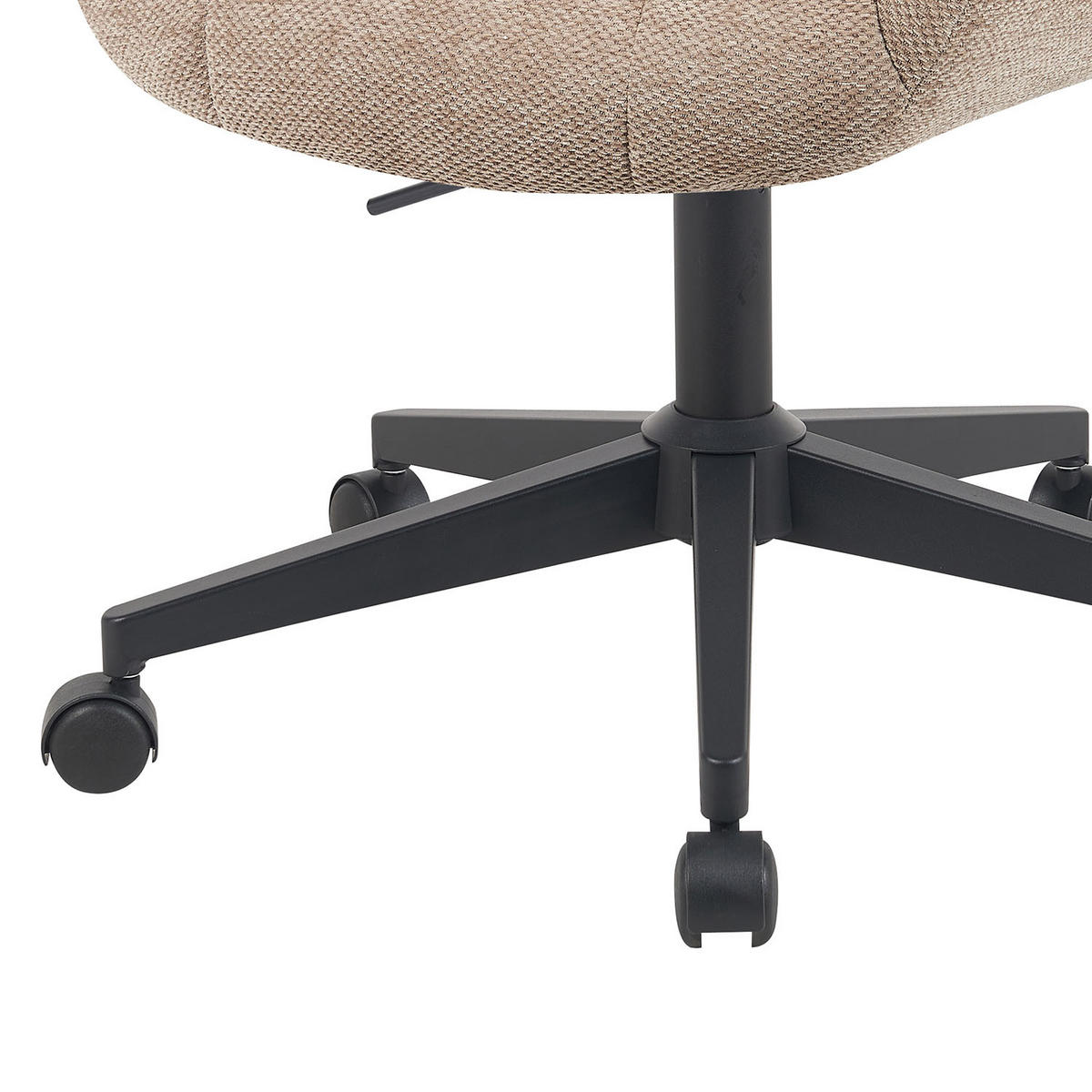 BÜROSTUHL Mika-Nuri - Beige/Schwarz, Textil/Metall (65/78/66cm) - DUBI Möbel