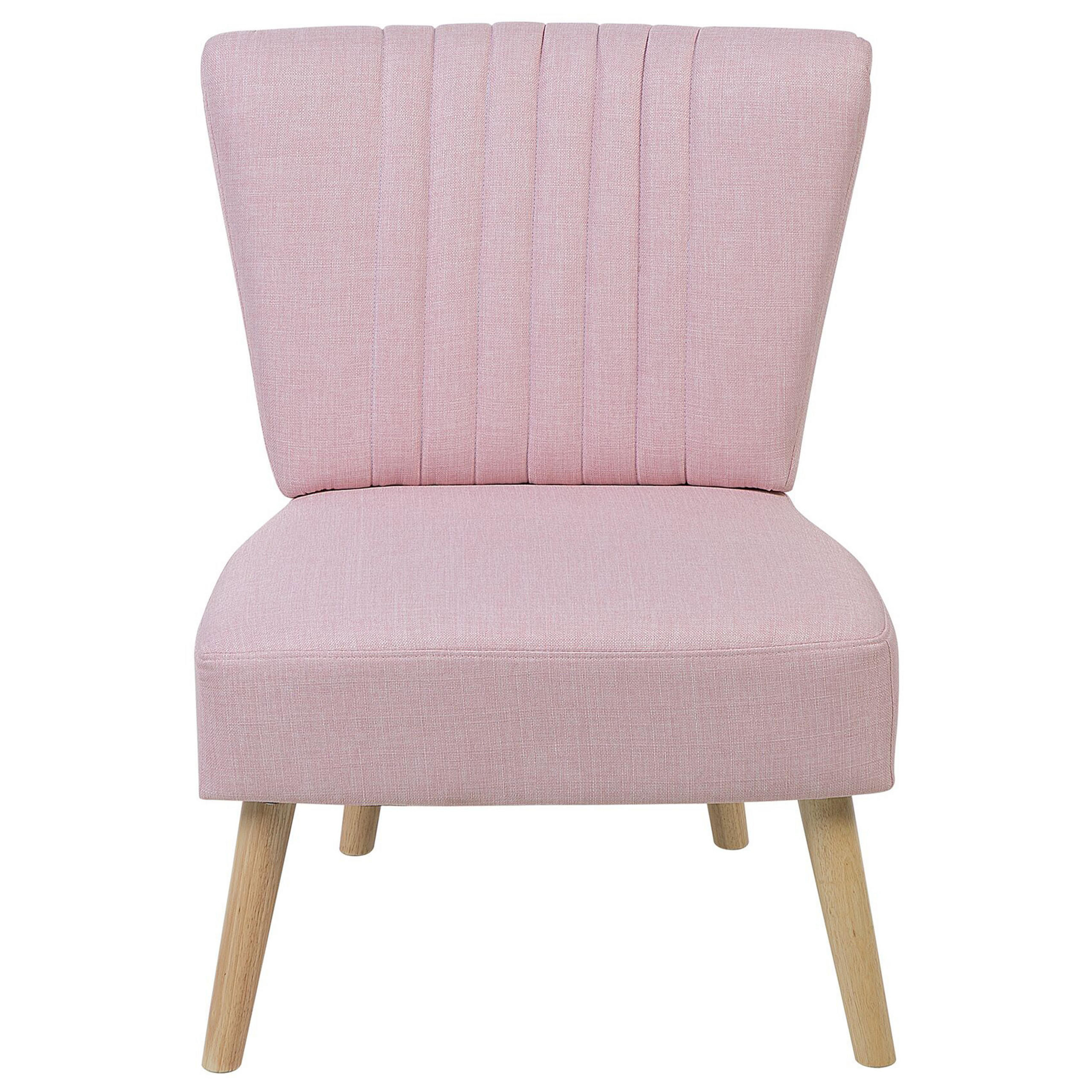 SESSEL Polsterbezug Rosa Vaasa - Pink, Holz/Textil (61/85/60cm) - Beliani