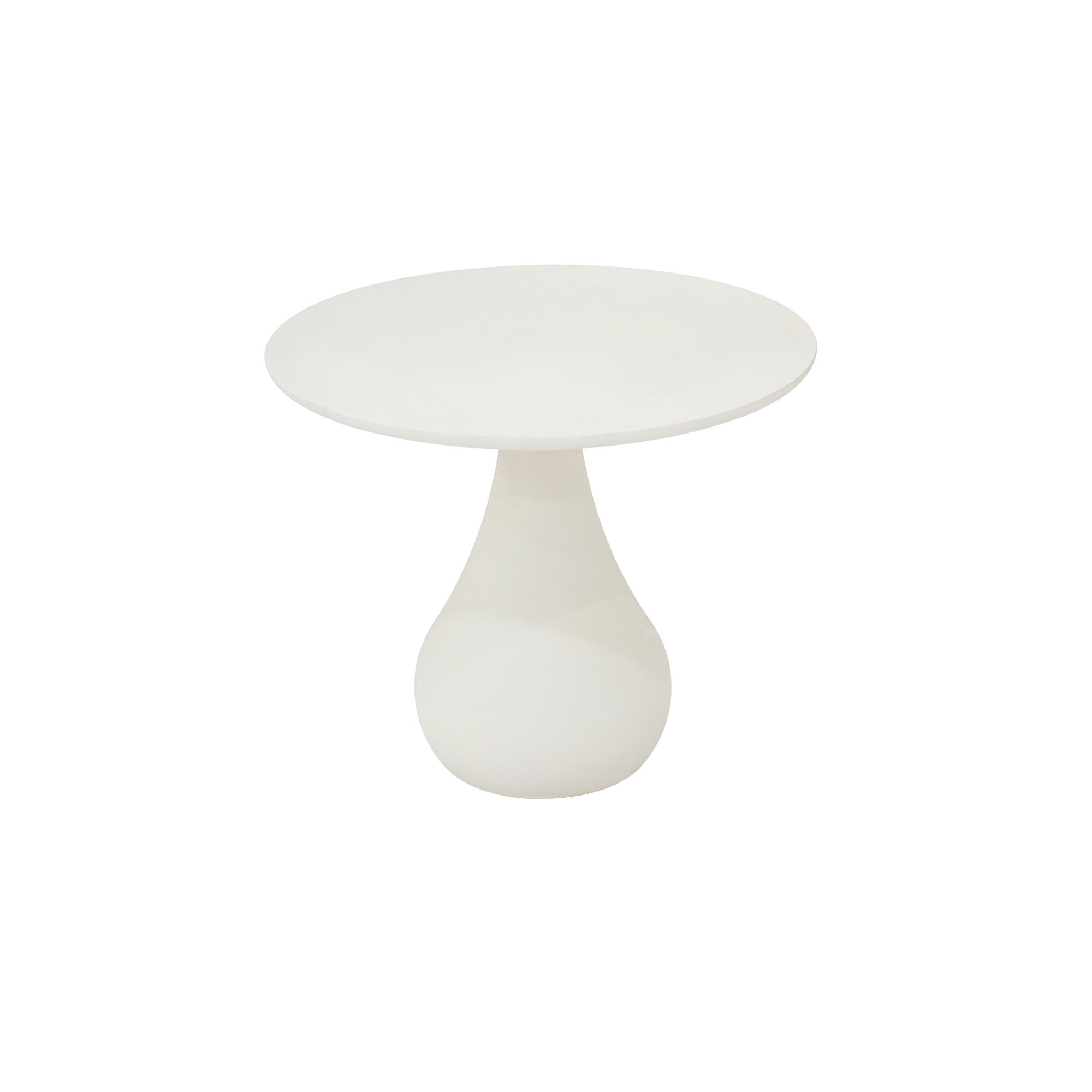 COUCHTISCH CORDOBA 60/60/50 cm Beton, Weiß rund - Weiß, Naturmaterialien (60/60/50cm) - Elementi