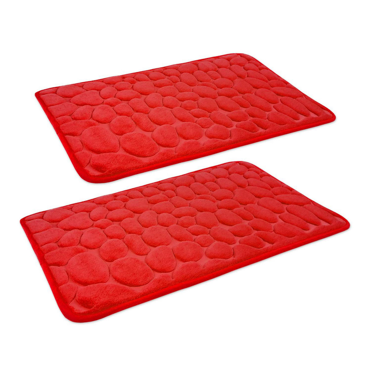 MEMORYSCHAUM BADEMATTE LONDON - Rot, Textil (50/80cm) - WohnDirect