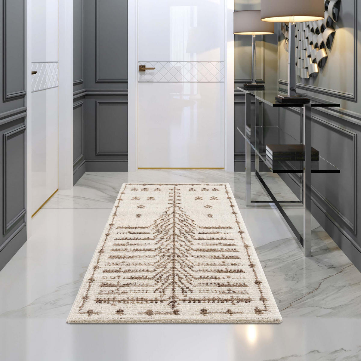 KURZFLOR-TEPPICH April 2308 Creme 80x150 cm - Creme, Textil (80/150cm) - carpet city