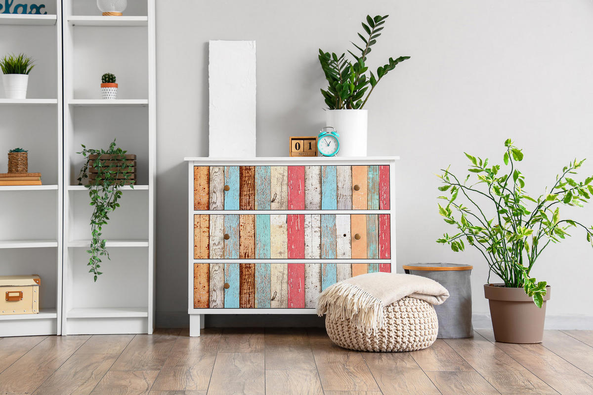 MÖBLAUFKLEBER 100x50 cm mehrfarbig - Gelb/Multicolor, Kunststoff (100/50/0.1cm) - Wallfluent