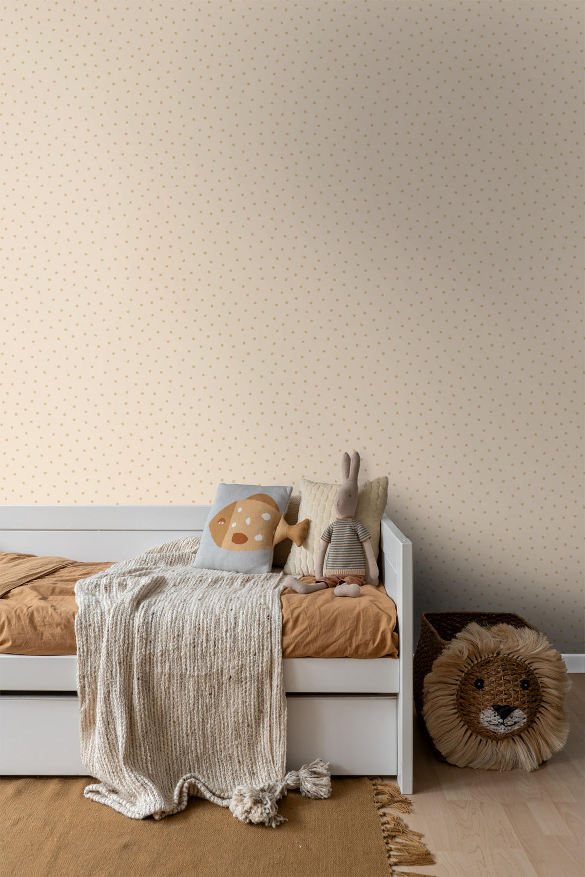 TAPETE Punkte 53 cm x 10.05 m - Beige, Papier (53/0.1cm) - ESTAhome