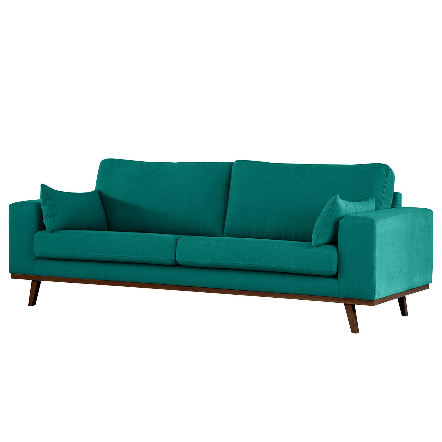 2-SITZER SOFA - Buchefarben/Petrol, Textil (197/81/88cm) - home24