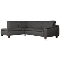 ECKSOFA mit Ottomane links Kaylil Flachgewebe anthrazit - Anthrazit, Kunststoff (187/247cm) - 58aufmkessel