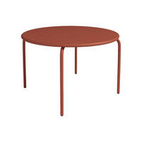 GARTENTISCH rund - D. 110 cm - Metall - Terracotta - MIRMANDE von MYLIA - Braun, Metall (110/110/74cm) - Vente-Unique