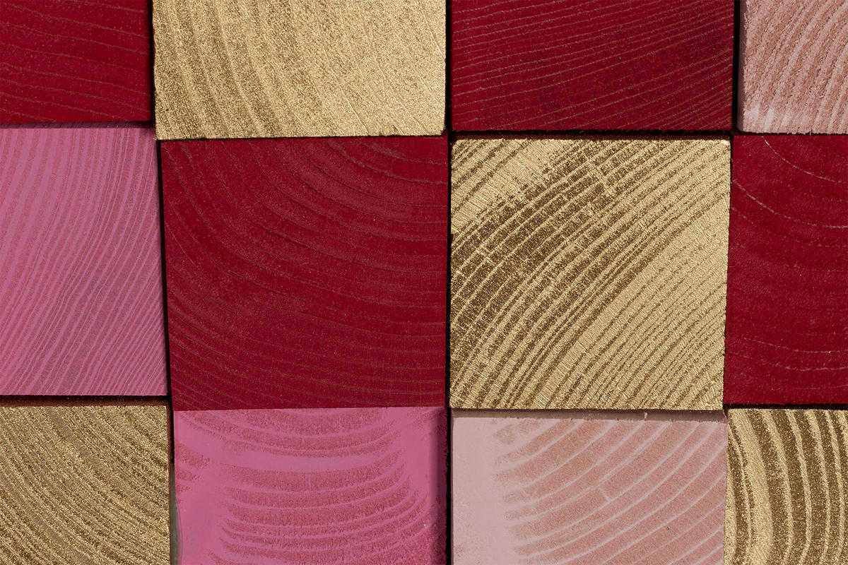 HOLZBILD Rot 75/75 cm - Rot, Holz (7/75cm) - KUNSTLOFT