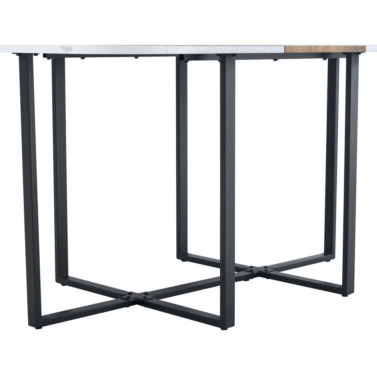 ESSTISCH in Naturholzoptik mit schwarzem Metallgestell aus MDF,153/100/79 cm - Braun, Holzwerkstoff (153/100/79cm) - Flora Grace