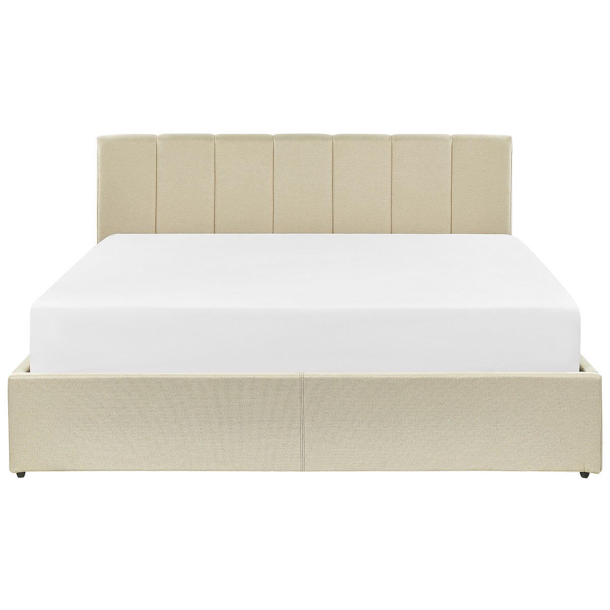 POLSTERBETT 160/200cm Beige Dreux - Beige, Textil (160/200cm) - Beliani