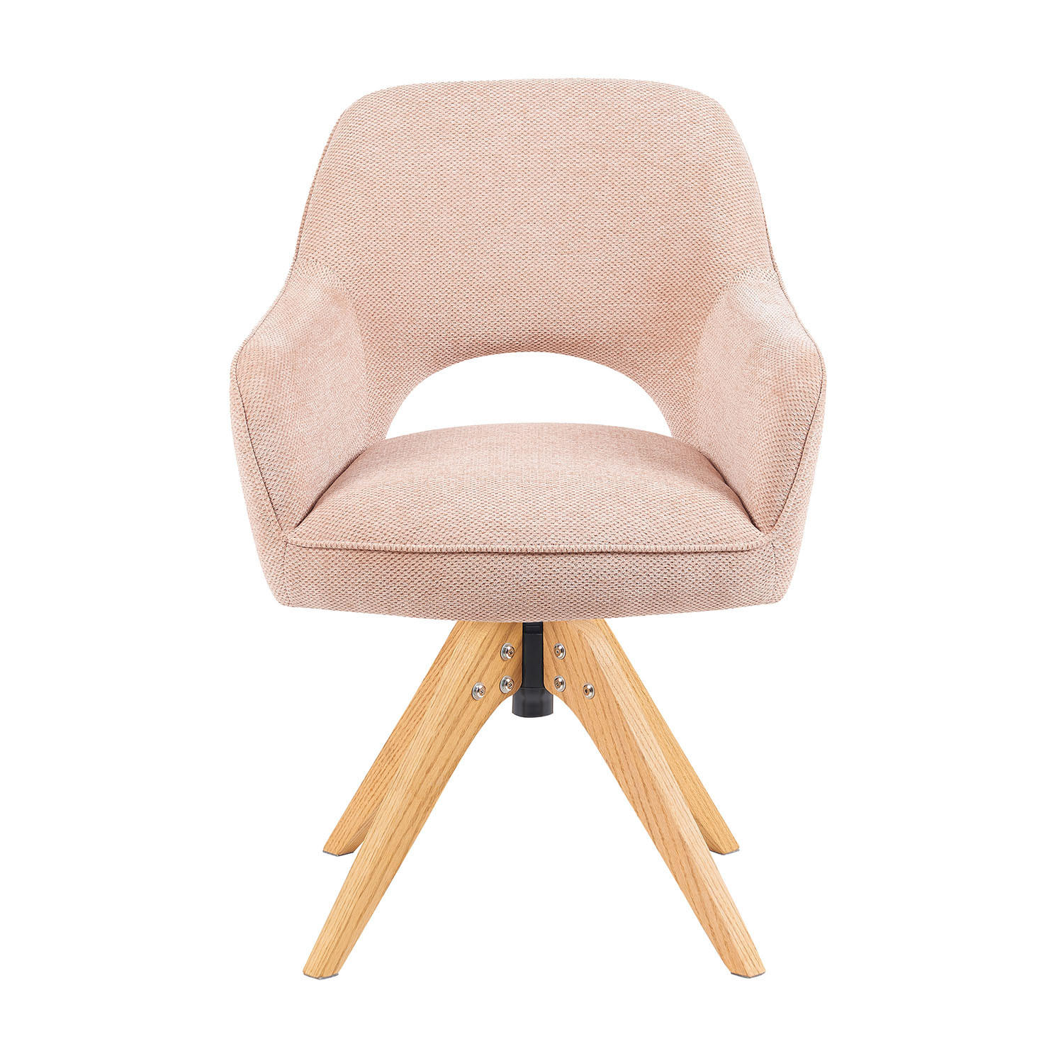 DREHSTUHL Mika-Lena - Honigeiche/Rosa, Eichenholz/Holz (60/87/65cm) - DUBI Möbel