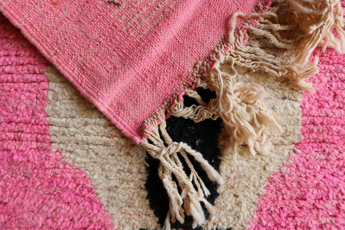 BERBERTEPPICH Teppichläufer aus Wolle 200x 300 cm - Pink, Naturmaterialien (200/300cm) - AFK Living